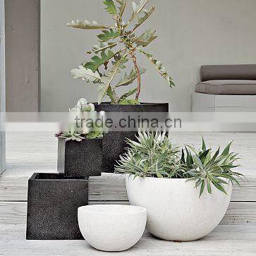 Fiber terrazzo pots - Handmade - Made in Vietnam