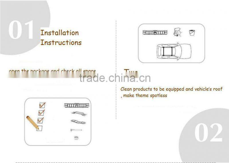 Universal aluminum car roof rack rail crossbars for SUV with lock