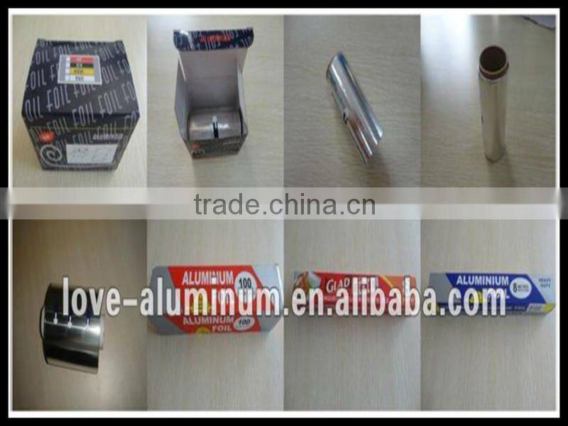 Color Box Packed 8011 Food Packing Aluminium Foil Roll For Household
