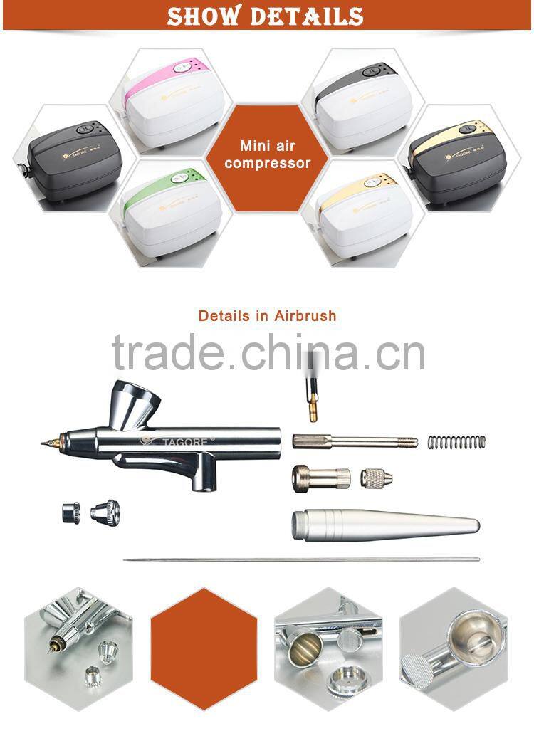 Tagore TG216K-10 Airbrush Nail Art Gun Kit