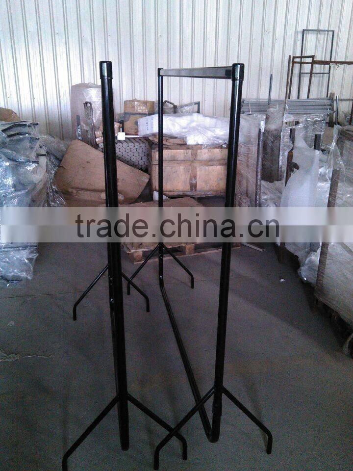 Stainless Steel Double-Pole Baby Clothes Hanging Display Rack Stand