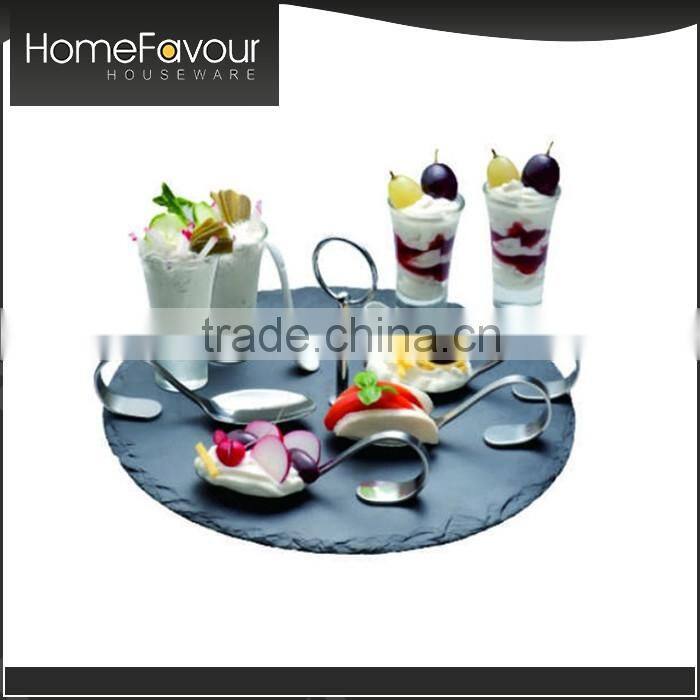 Top Supplier Made In China Acacia Wood Base 3pcs Tapas Set