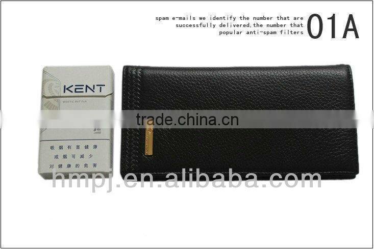 2013 western mens long wallets with cowhide leather material
