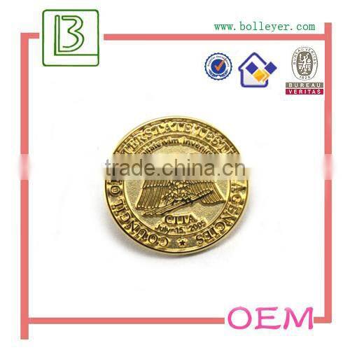company logo gold metal pin badges