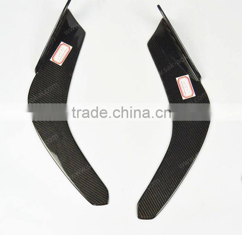 2x universal carbon fiber front lip spoiler car bumper lip spoiler
