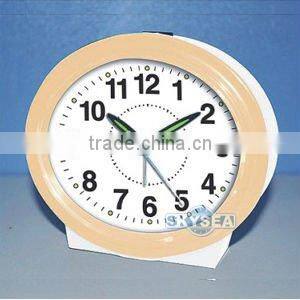 plastic oval shape table alarm clock bedside clock, candy color clock