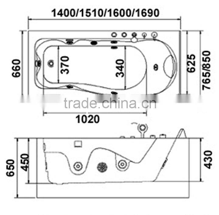 SUNZOOM UPC/cUPC certified whirlpool bathtub sizes, jet-whirlpool-bathtub-with-tv, whirlpool bathtub with free sex video tv