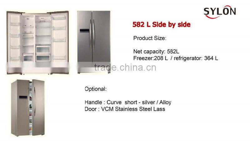 2015 hotsale househould side by side refrigerator