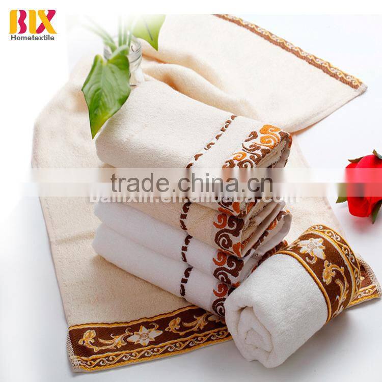 Wholesale alibaba bamboo towel with jacquard border