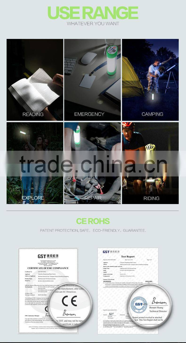 5200mA battery powered led rechargeable hand camping lamp