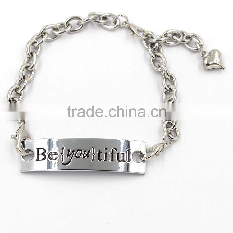 Personalized Message Bracelet Respect The Pain Bracelets Cheap Engraved Bracelets