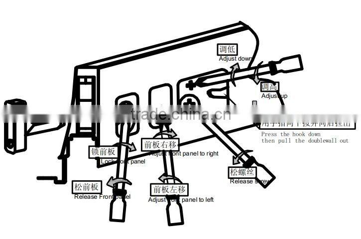 Soft closing galvanized steel telescopic furniture drawer rails