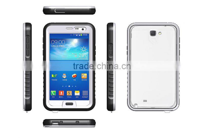 Newest hard PC Material waterproof case for Samsung galaxy note 2