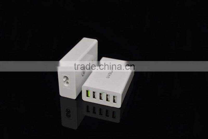 2016 Newest product Home Charger 5-PORT USB Charger QC3.0 Quick Charger