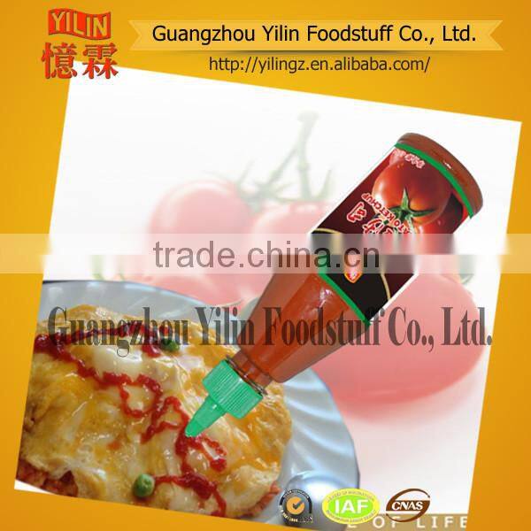Wholesale 495g PET bottle pack tomato ketchup hot sale in Dubai market