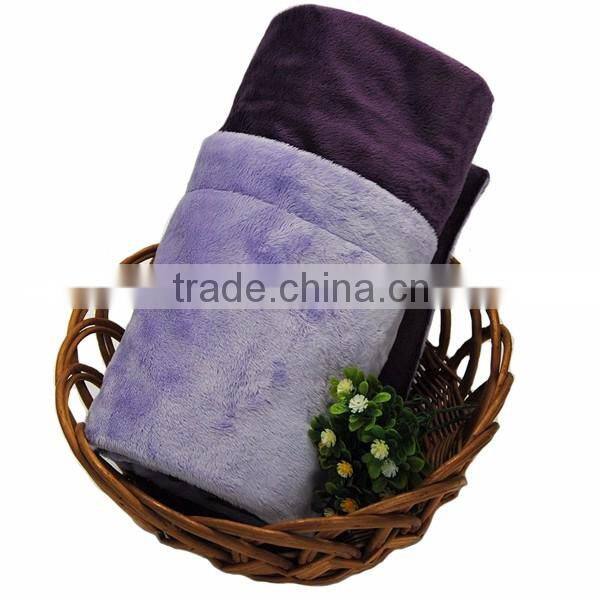 2016 Featured Products Purple Minky Plain Cuddle Soft Security Natural Baby Blanket
