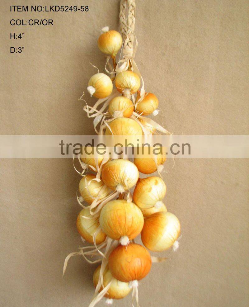 2015 High Quality Harvest Artificial onion String decoration Artificial vegatabgles String