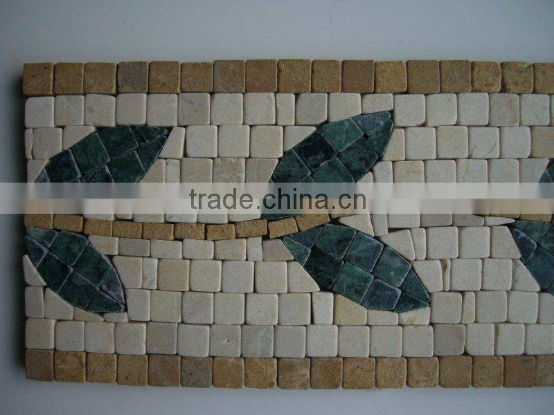 YFL107AC Lava Mosaic Border line Art Marble Mosaic