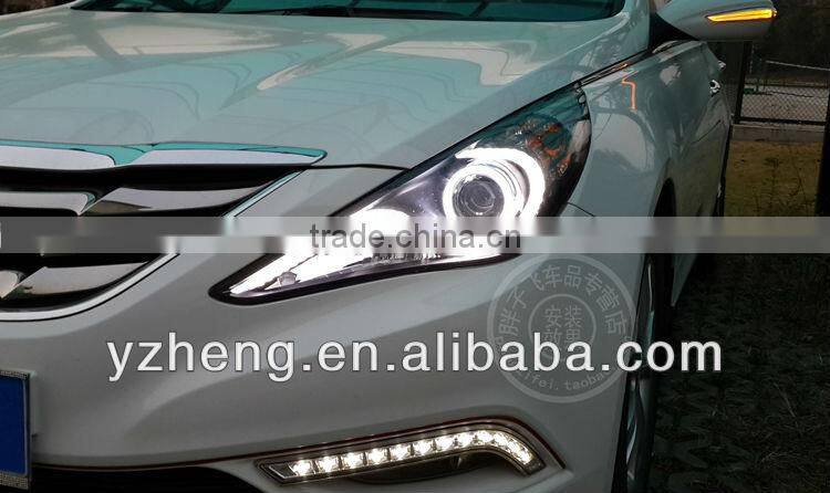 car accessories for hyundai sonata 2011 up angel eye light bar head lamp modified head light (ISO9001&TS16949)