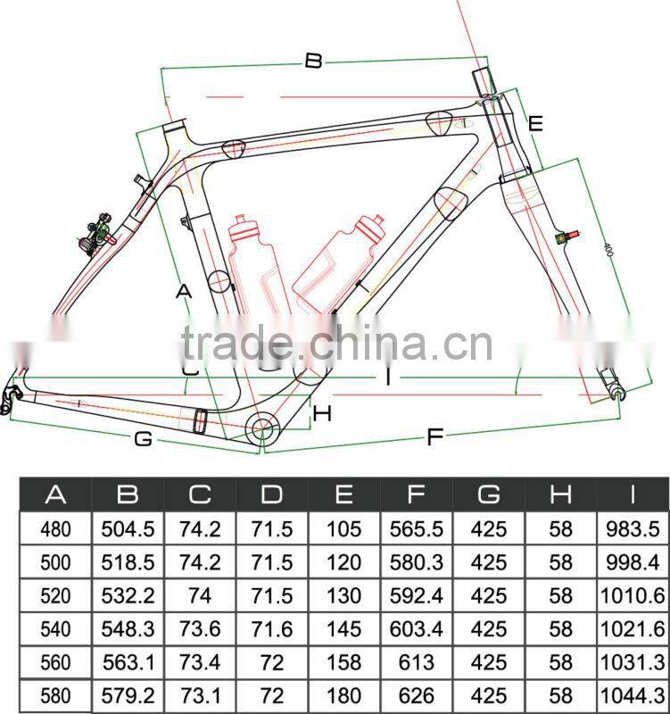 DENGFU cantilever brake cyclocross frame, high quality cx frame FM058