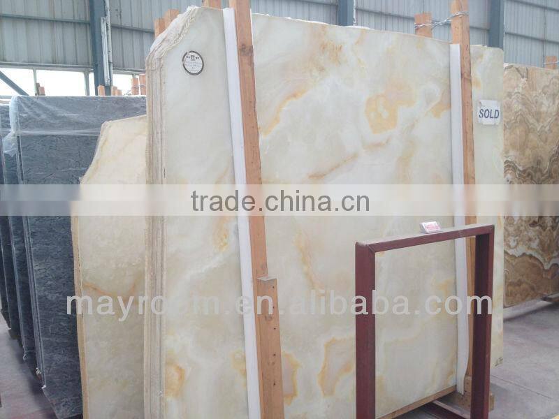 Delicate White onyx slab