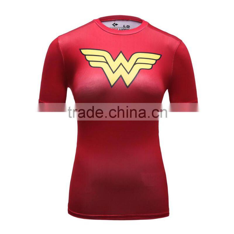 Women Avengers Dawn Of Justice Bat-man Vs Superman/Captain America/Wonder Women T Shirt Fitness Tee Tops