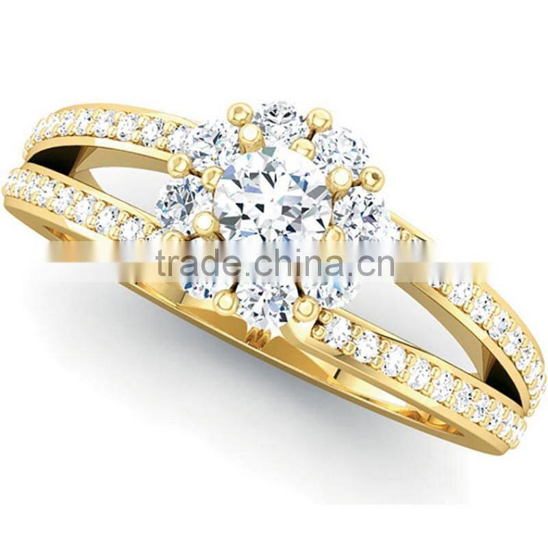 Fine Jewelry Gold Diamond Engagement Ring