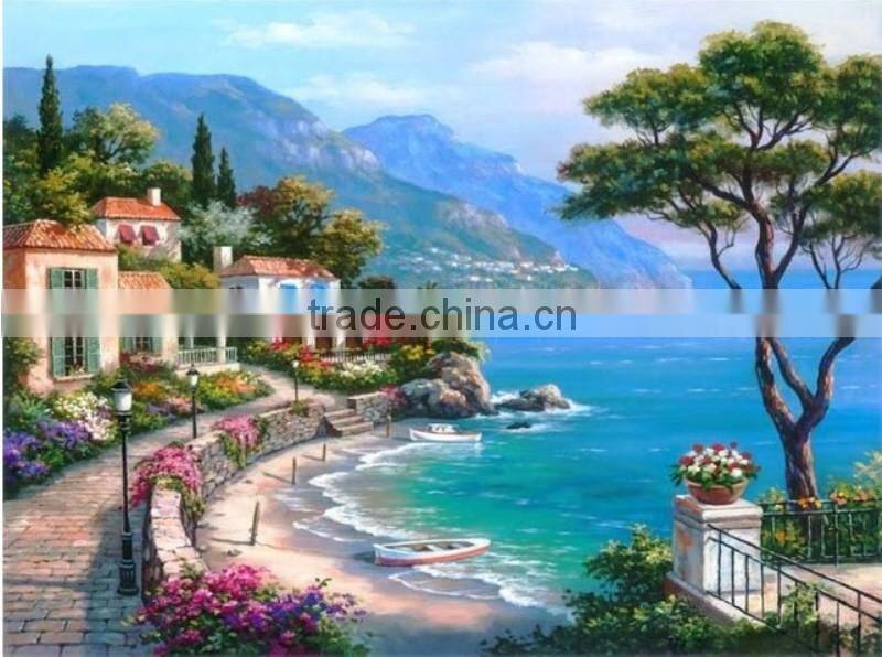 Shu1910 mediterranean landscape oil painting room Decorative