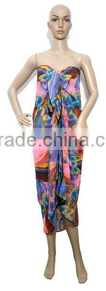 designer ladies cloth floral printed polyester scarf