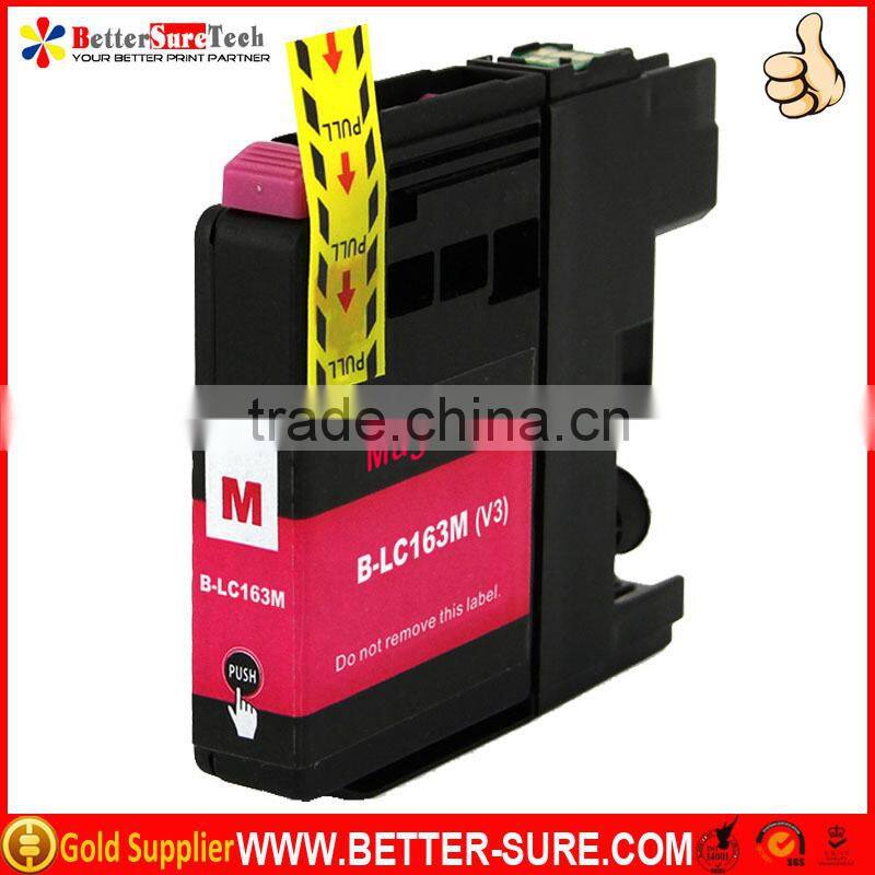 lc163 y compatible brother printer ink cartridge LC163 yellow