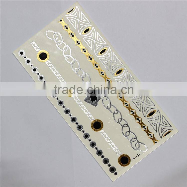 Good Price Good Quality Metallic Temporary Tattoo Stickers Wholesale Jewelry Style
