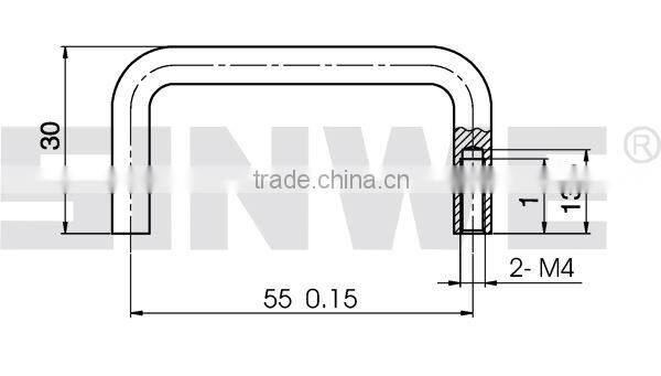 Chrome plated zinc-alloy handle for cabinet
