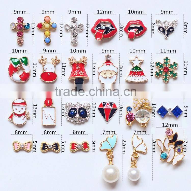 2016 Hot sale Modern design China supply nail art Jewelry, 3d christmas nail art designs
