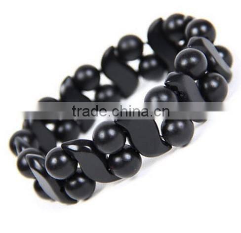 Natural black bian stone bangle