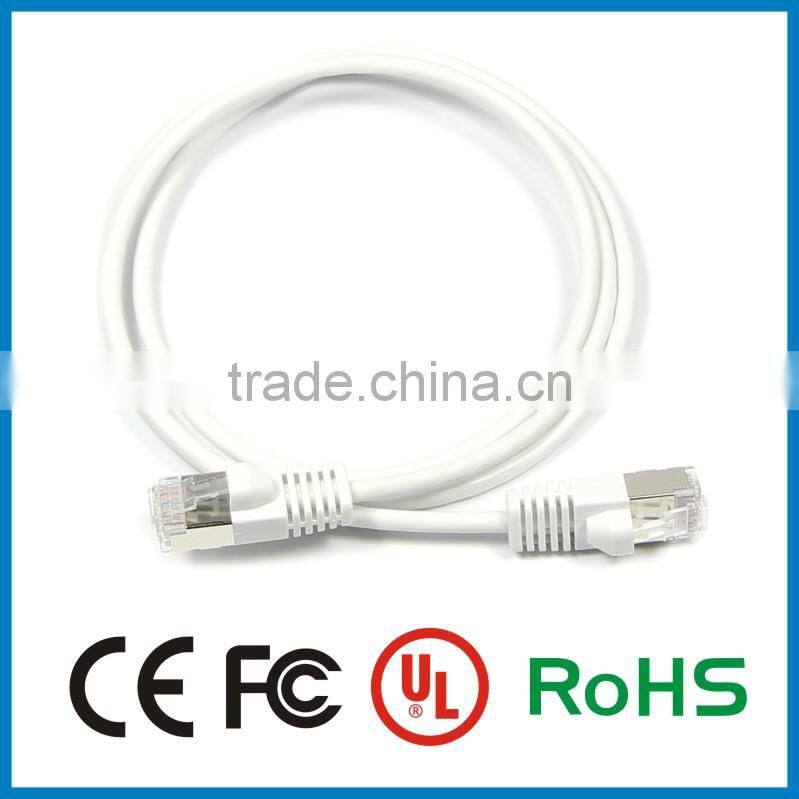 china cables red /white color with individual shielding cat6a patch cord cable