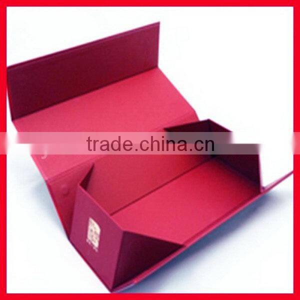 Fashionable yellow Folding shoe Boxes With silk Ribbon