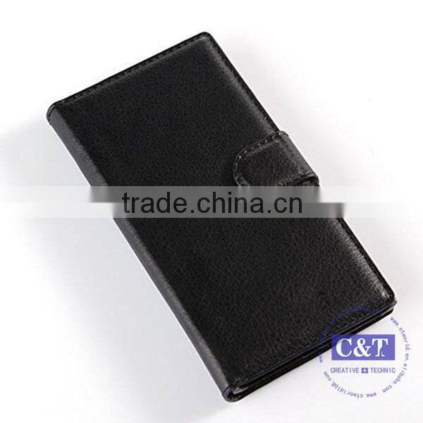 C&T Leather Wallet Stand Design Case Cover Credit Card Holder for Nokia Lumia 730