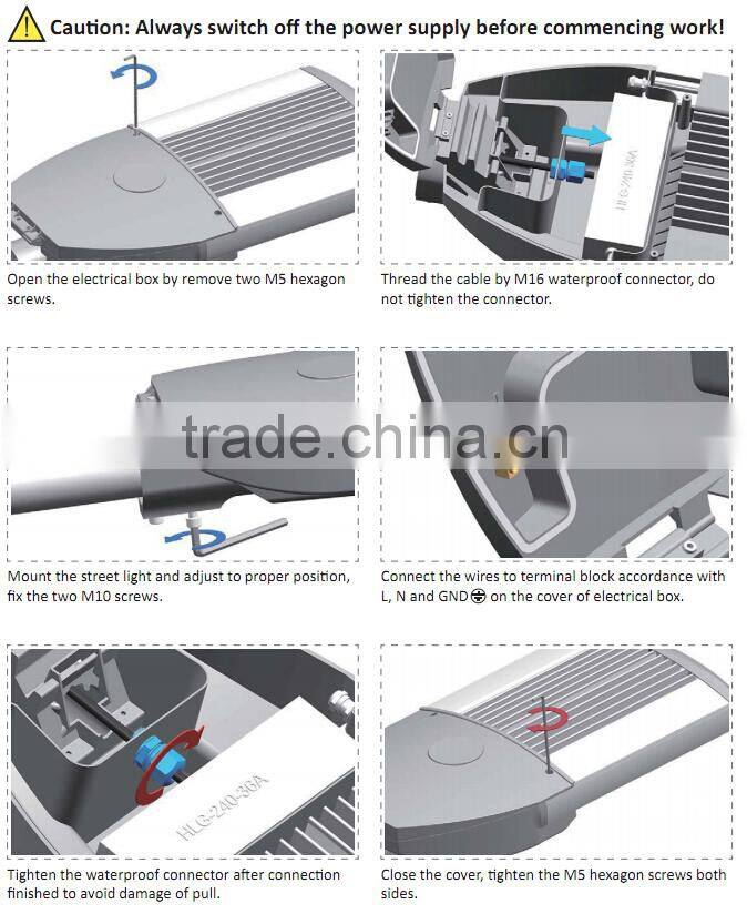 Singapore, 165W,Highway LED Street Lamp with Luxeon LED Chips,Meanwell driver, TUV, GS, UL,IK08,IP66 UL approved LED Street Lamp