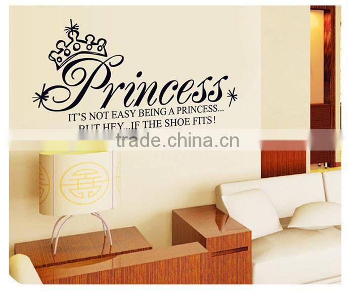 Fashion bedroom decor vinyl word stickers for walls