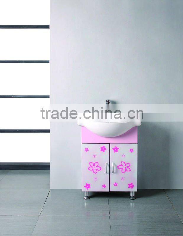 Italian style PVC/MDF bathroom cabinet for Libya market