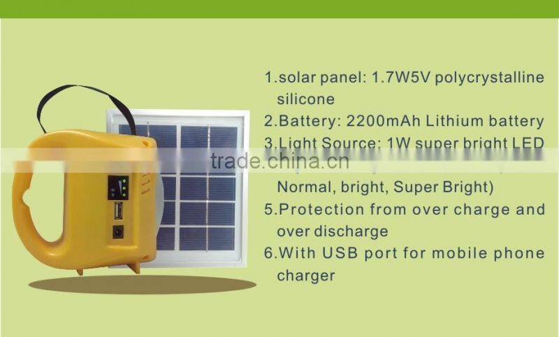 Solar LED lantern with hand string