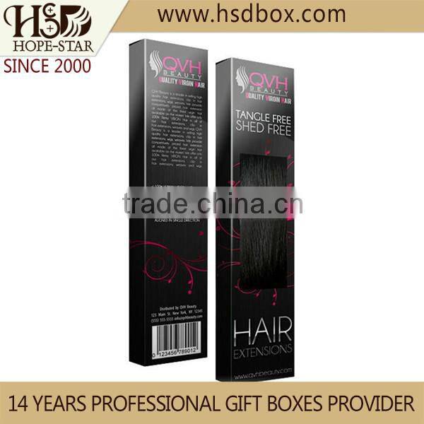 Custom handmade cardboard paper extension hair box packaging