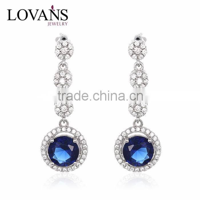 Custom Earring Zirconia Silver Wholesale Guangzhou Lovans Silver Jewelry Wholesale SED110W