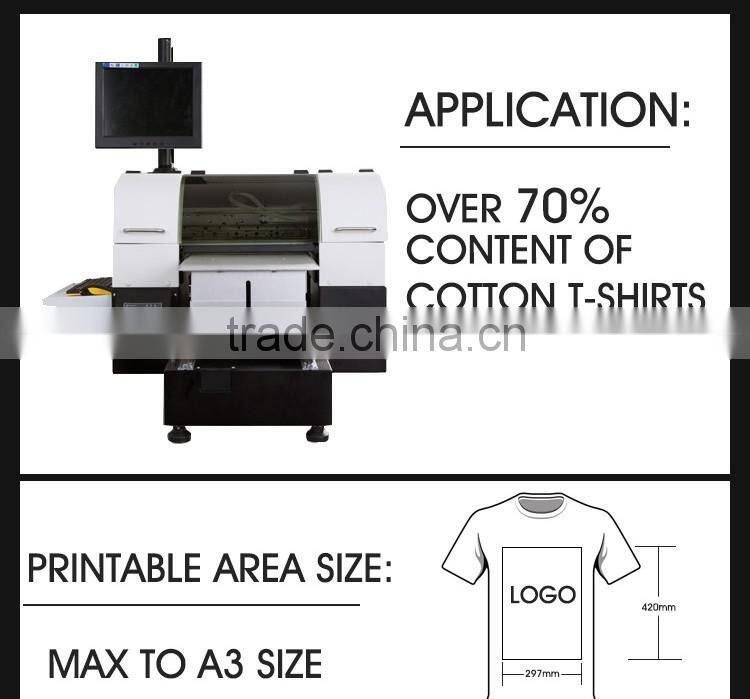 ABCF2014 hot A3 textile cotton t shirt dtg printer zqf1996
