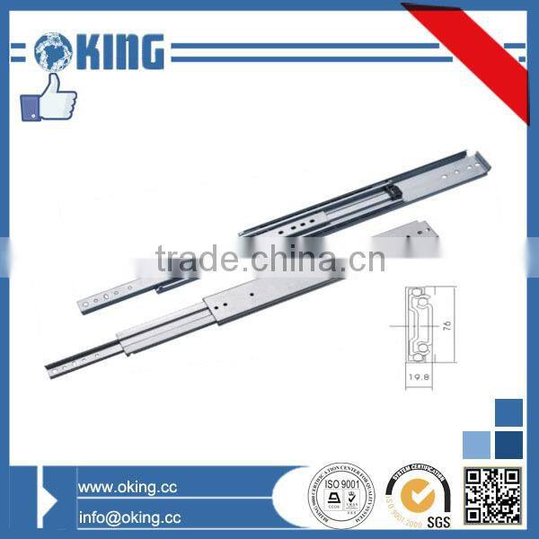 76mm heavy duty three fold ball bearing slide