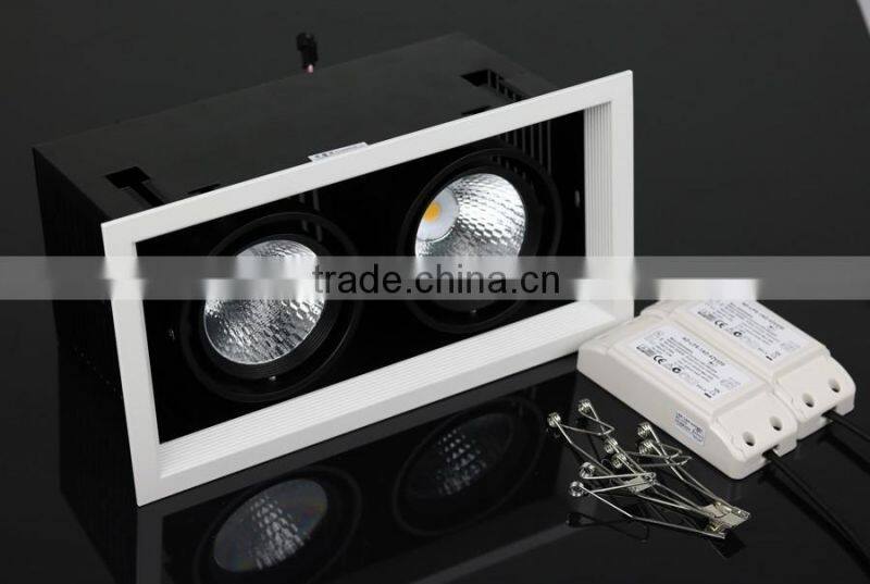 China factory High quality led power supply saa approved 2*7w led grille light