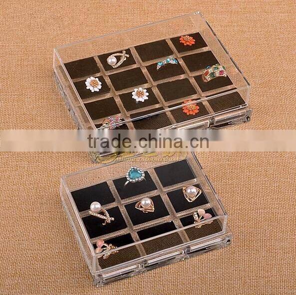 acrylic jewellry display organizer box case