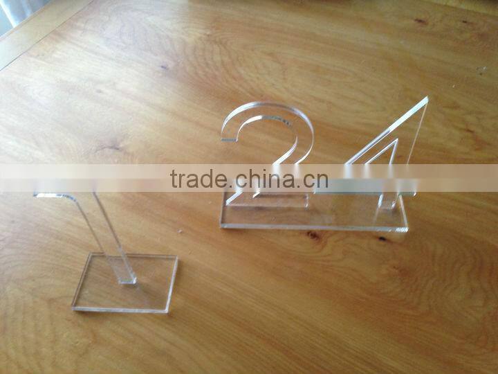 acrylic table number stand