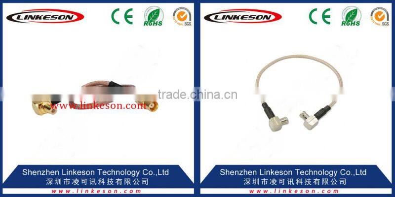 Linkeson RG316 pigtail MMCX male to SMA female bulkhead