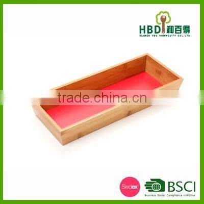 2016 Colorful bamboo organizer tray, multifunction cultery organizer